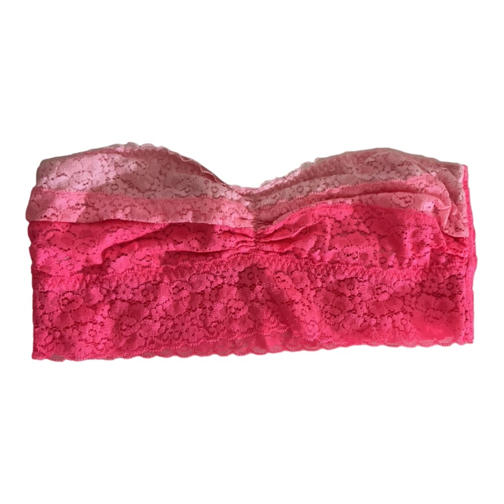 NWOT - VS PINK - Pink Ombré Lace Bandeau size M